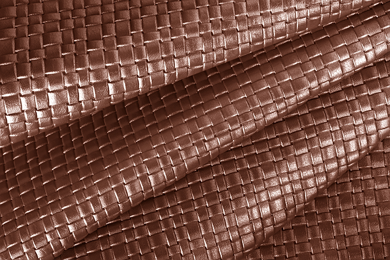 Metallic leather : terracotta orange Magnetic Braided - Customization F. KOOIJMAN Paris